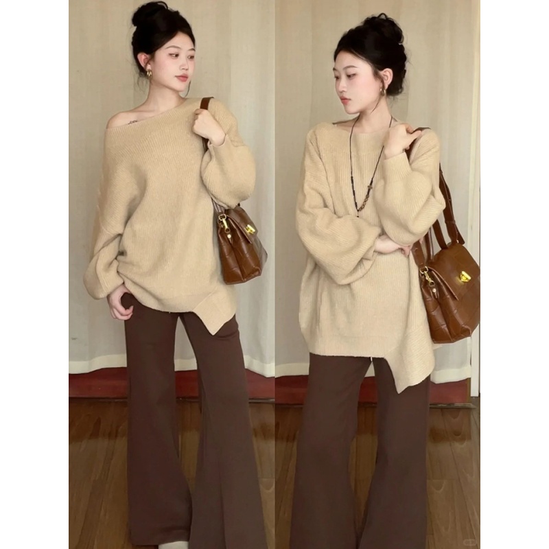 All-match slim pullover tops Casual loose sweater