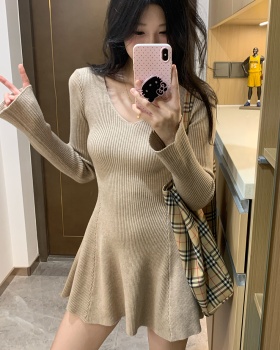 Temperament slim long sleeve fashion enticement dress