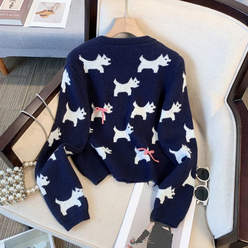 Stereoscopic coat bow cardigan for women