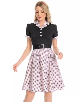 European style dress short sleeve business suit for women