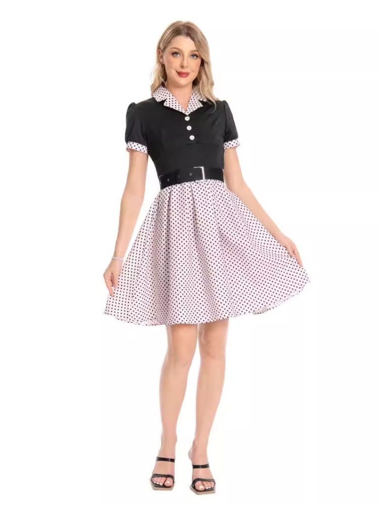 European style dress short sleeve business suit for women