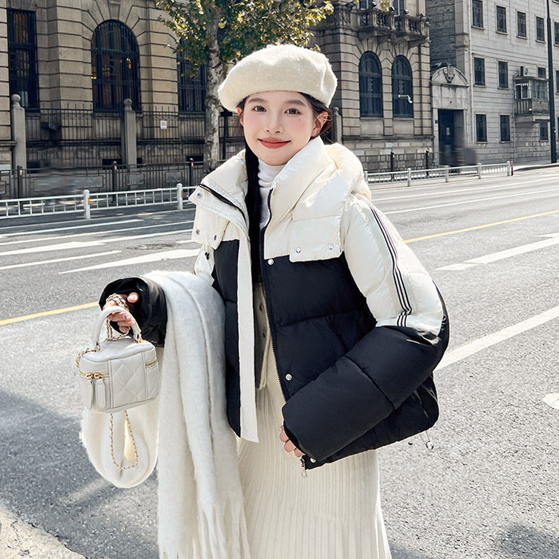 Korean style loose cotton coat down coat for women