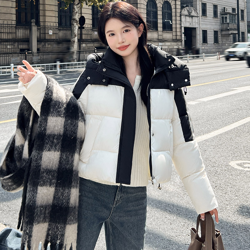 Korean style loose cotton coat down coat for women