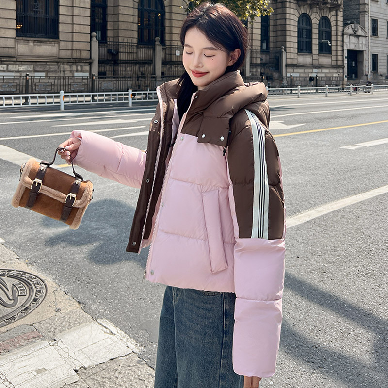 Korean style loose cotton coat down coat for women