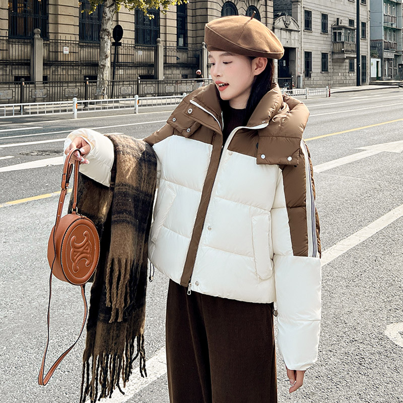 Korean style loose cotton coat down coat for women