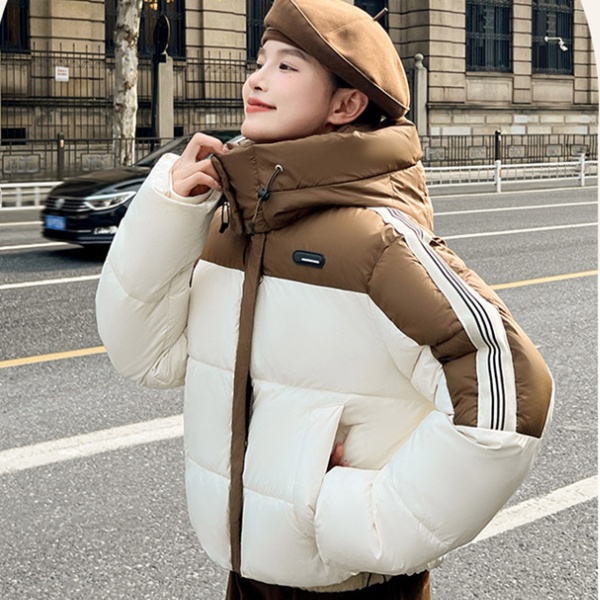 Korean style loose cotton coat down coat for women