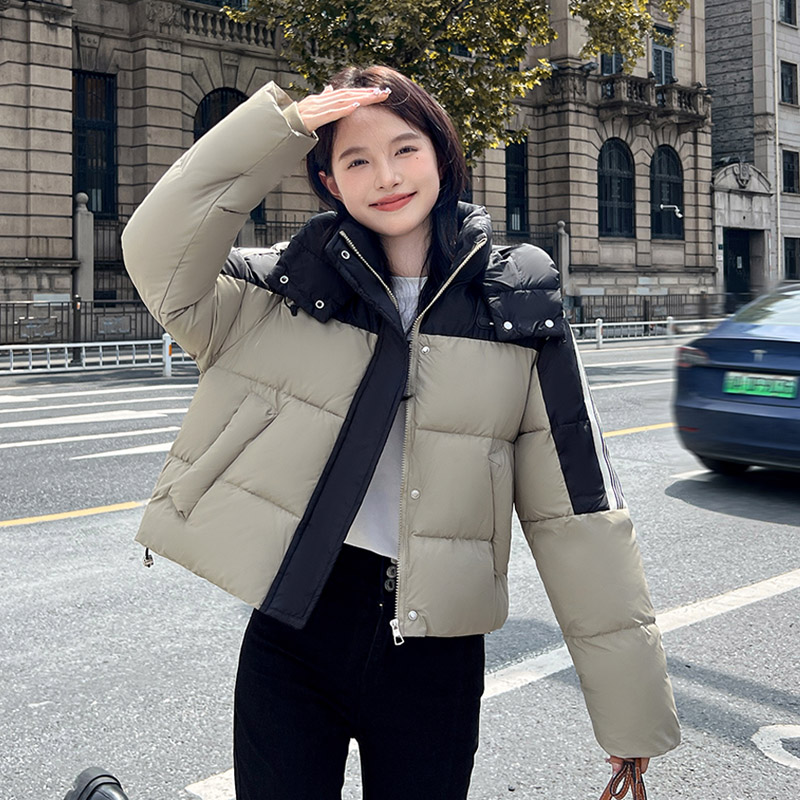 Korean style loose cotton coat down coat for women