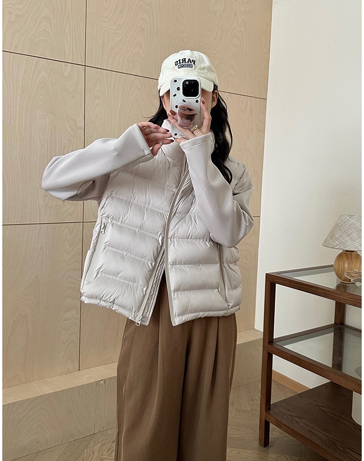 Splice autumn and winter jacket cotton cstand collar coat for women