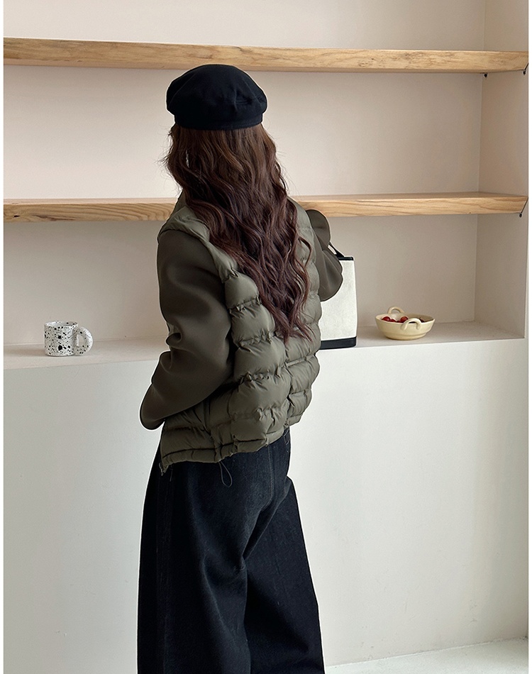 Splice autumn and winter jacket cotton cstand collar coat for women