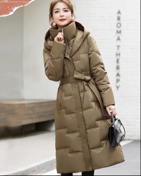 Winter exceed knee thick cotton coat down slim coat for women