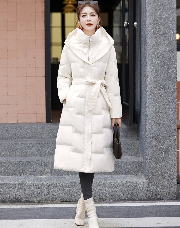 Winter exceed knee thick cotton coat down slim coat for women