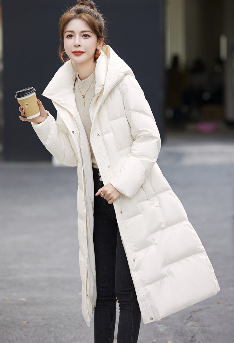 Winter exceed knee thick cotton coat down slim coat for women