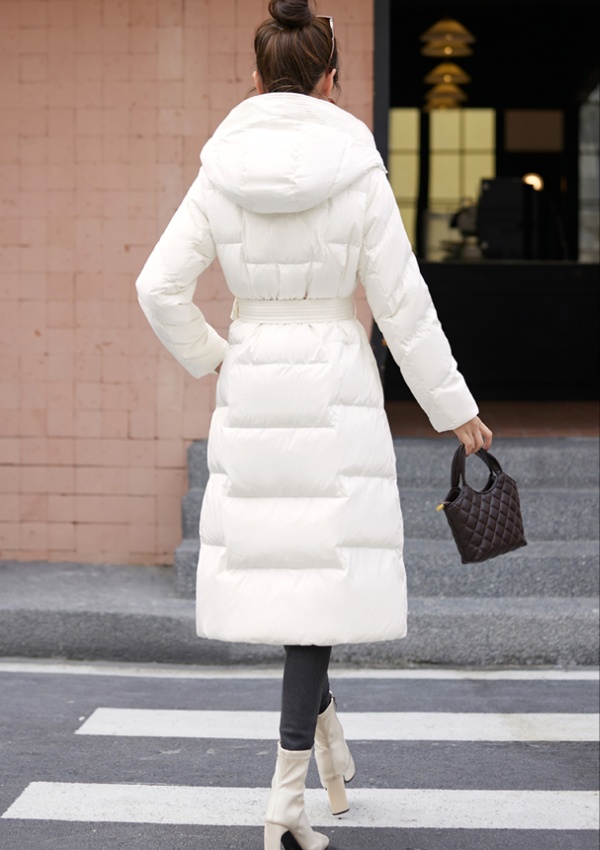 Winter exceed knee thick cotton coat down slim coat for women