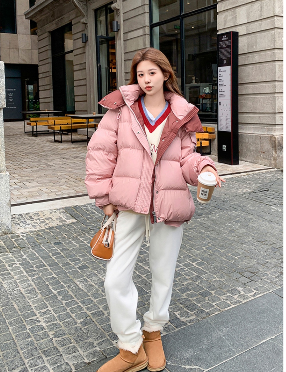 Down winter coat short cotton coat