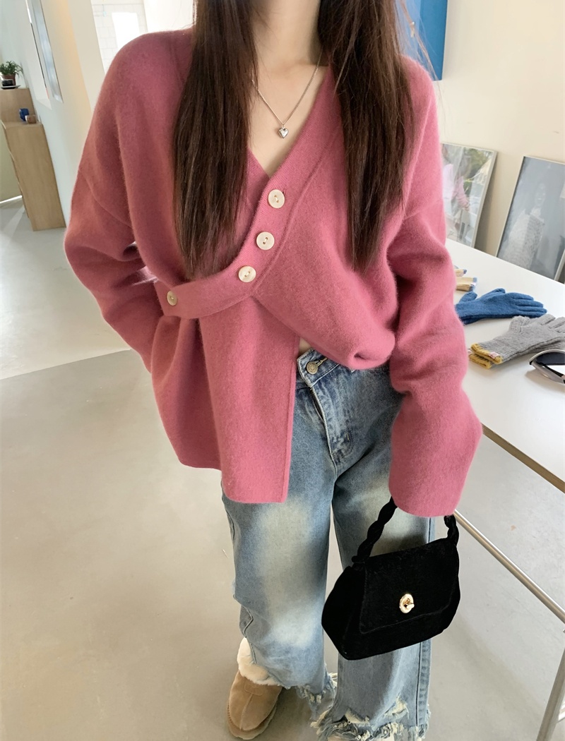 Thick niche cardigan lazy coat for women