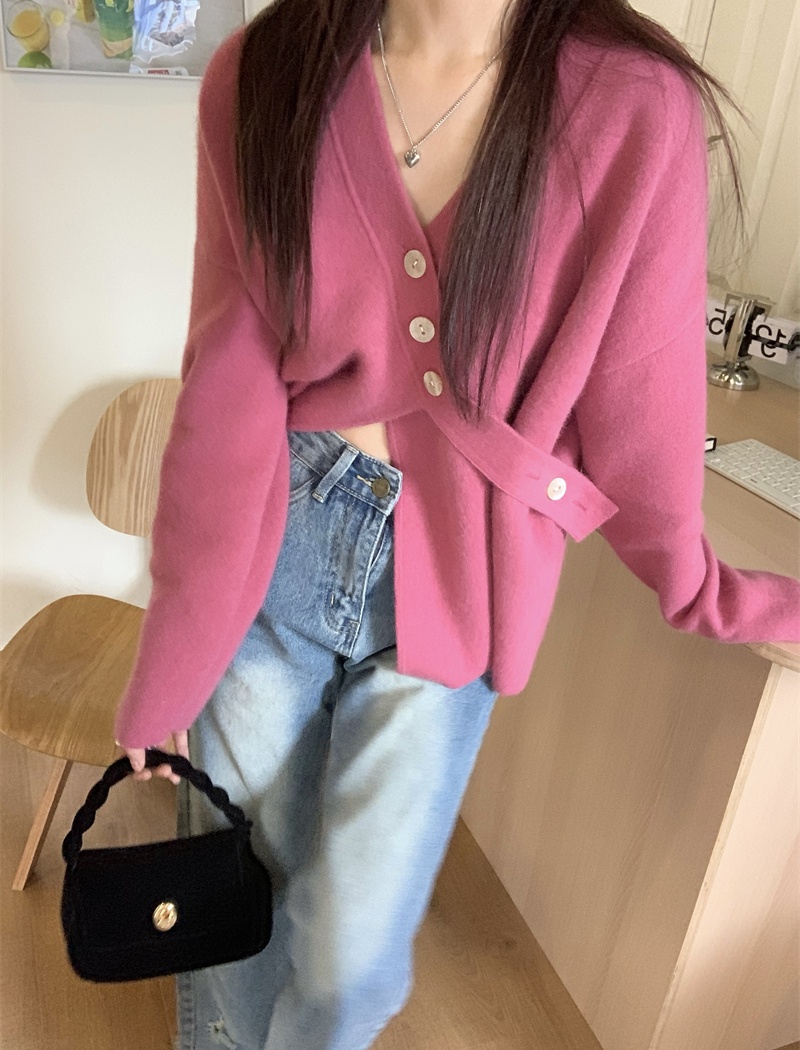 Thick niche cardigan lazy coat for women