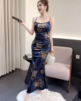 Elegant fold formal dress sexy dress for women