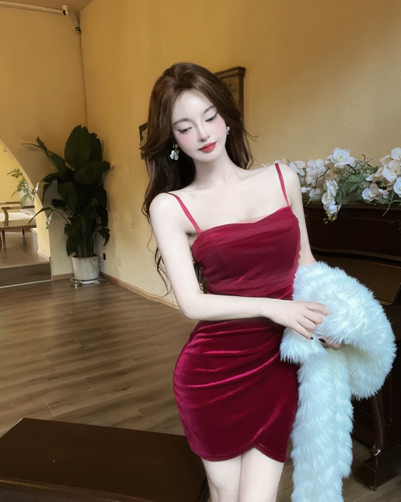 Wrapped chest formal dress sexy dress for women