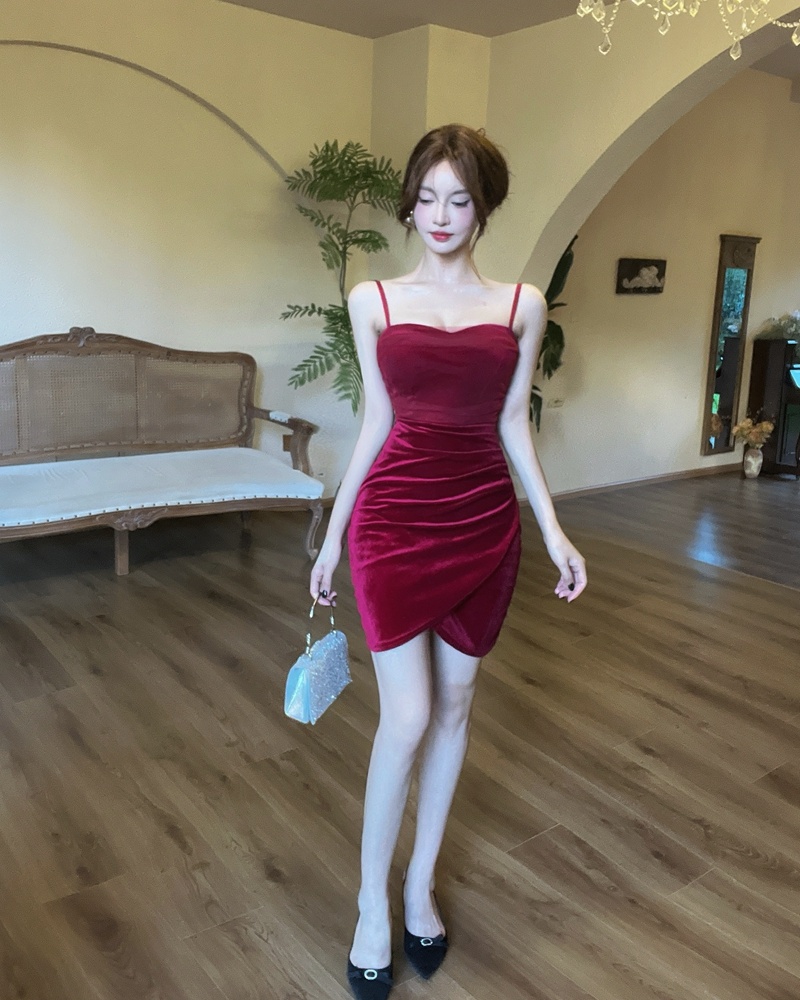 Wrapped chest formal dress sexy dress for women