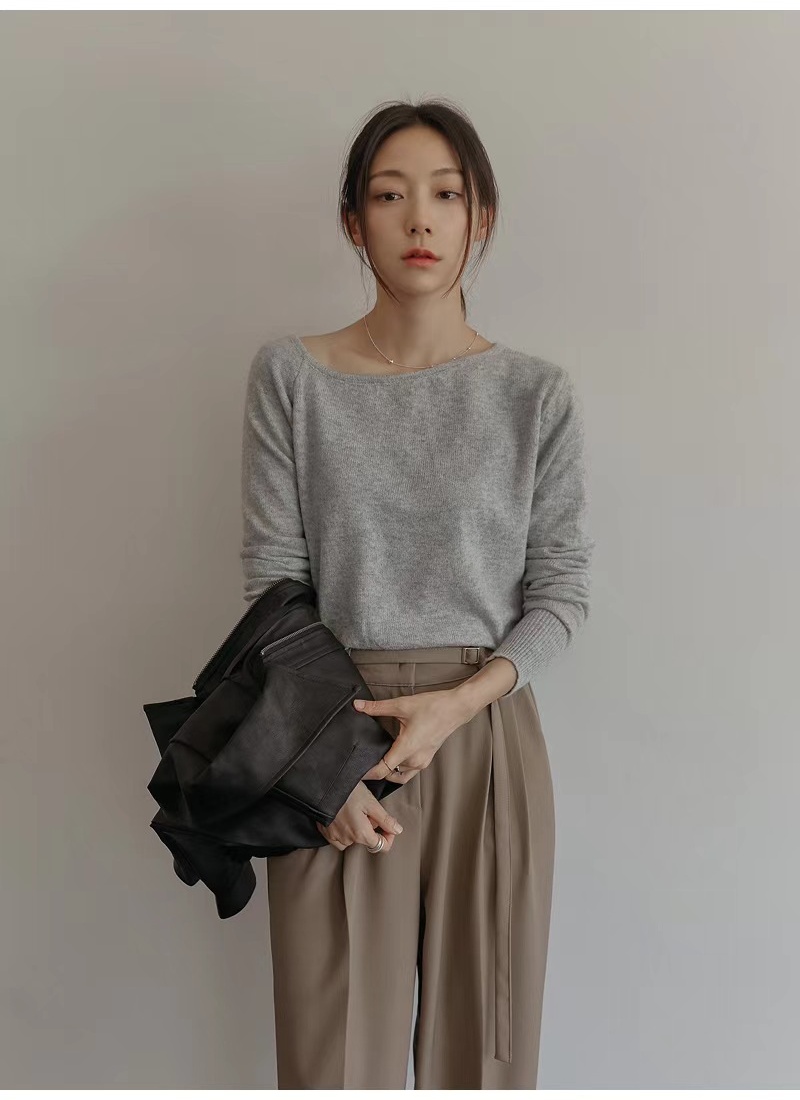 Loose Korean style pullover temperament pure sweater