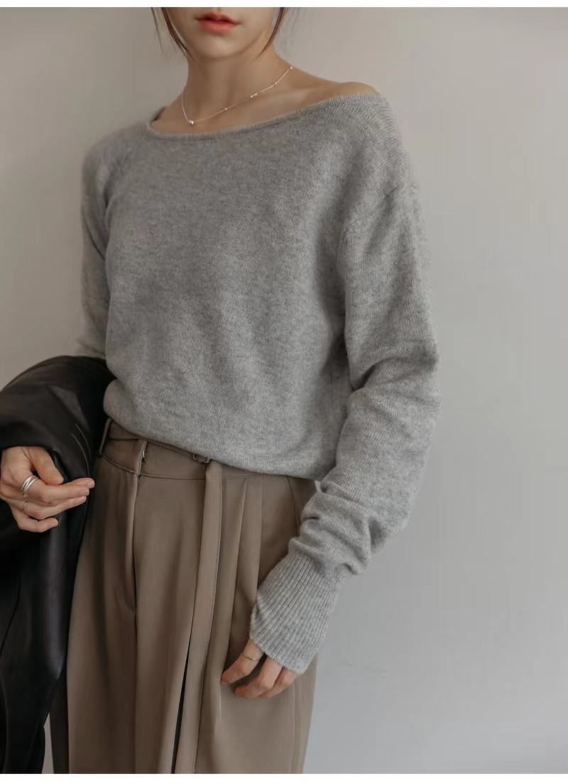 Loose Korean style pullover temperament pure sweater