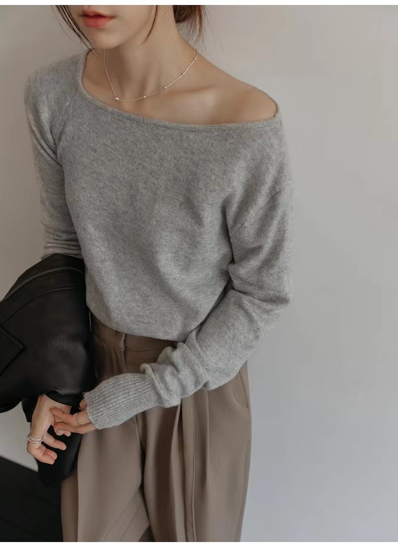 Loose Korean style pullover temperament pure sweater