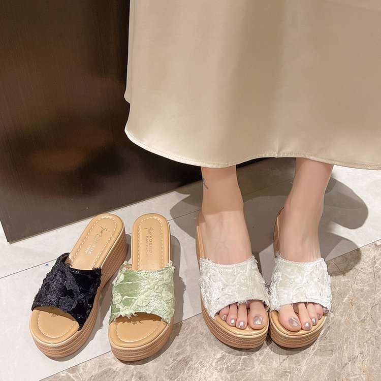 Slipsole summer thick crust slippers for women