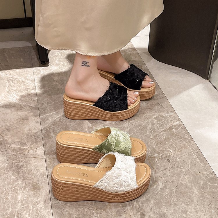 Slipsole summer thick crust slippers for women