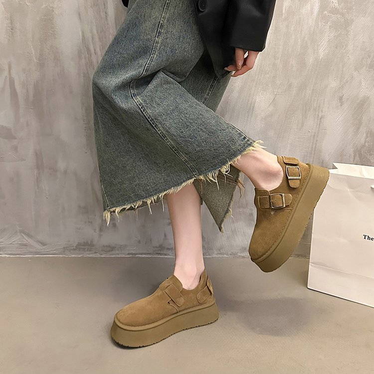 Thick crust retro shoes Casual board shoes for women