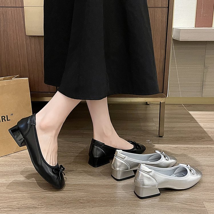 France style lady peas shoes bow shoes for women