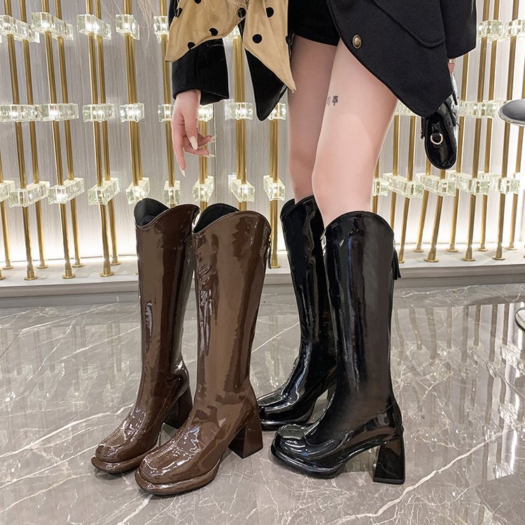 Fashion thigh boots after the zipper boots for women