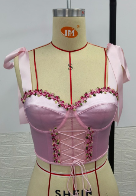 European style rims corset bandage flowers vest for women