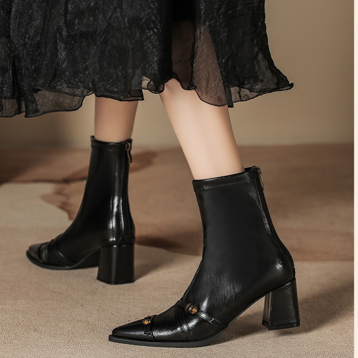 Thick autumn and winter boots retro short boots for women