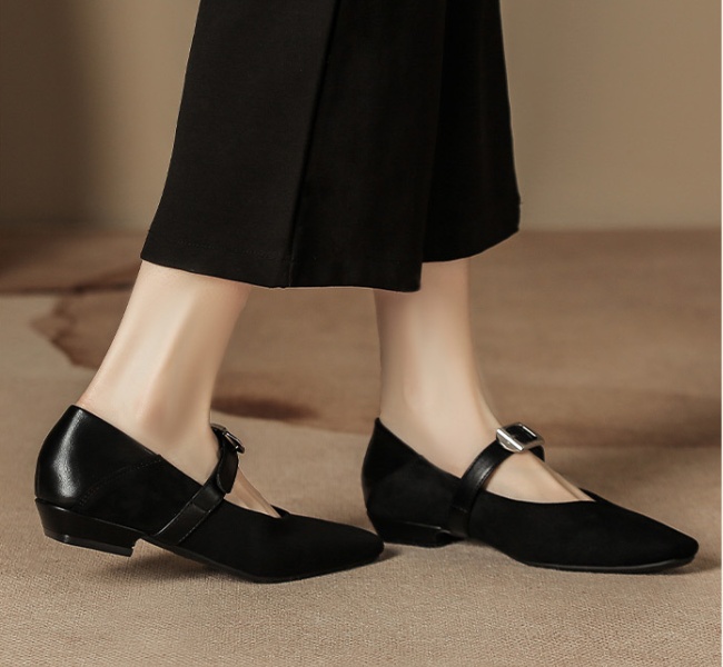 Low wears outside high-heeled shoes broadcloth shoes for women