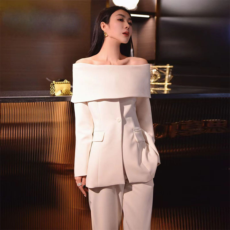 Ladies temperament fashion business suit 2pcs set