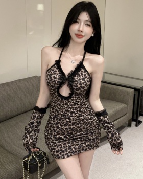 Spicegirl hollow dress leopard fashion Gloves for women