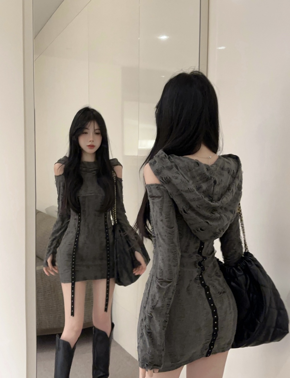 Long sleeve slim fashion sexy spicegirl dress for women