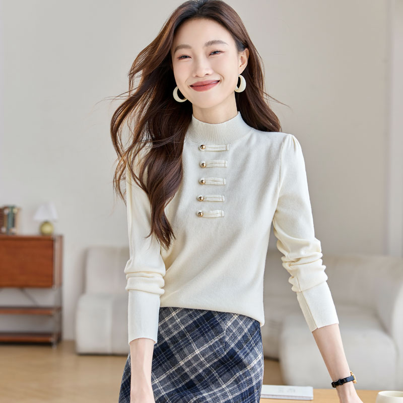 Bottoming tops autumn and winter small shirt for women