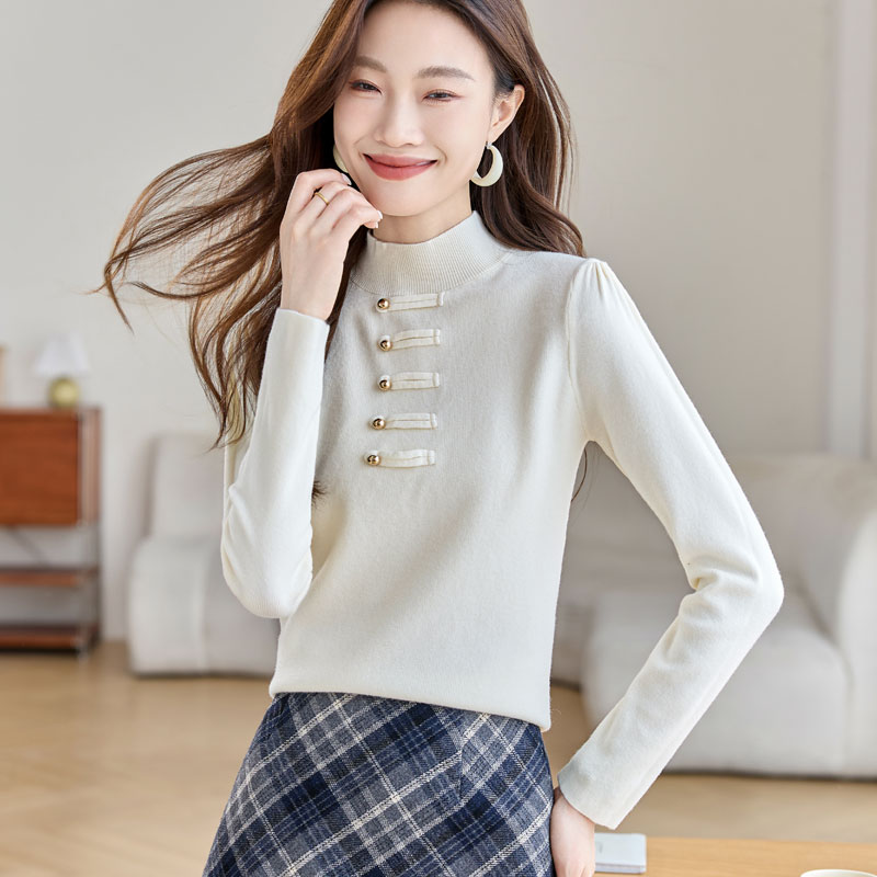 Bottoming tops autumn and winter small shirt for women