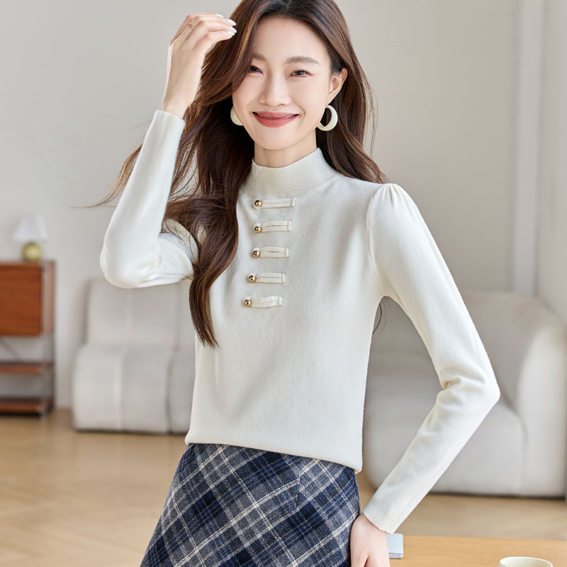 Bottoming tops autumn and winter small shirt for women