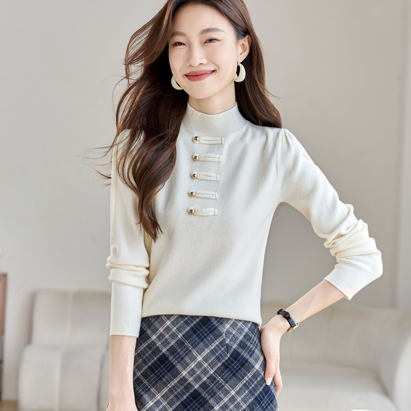 Bottoming tops autumn and winter small shirt for women