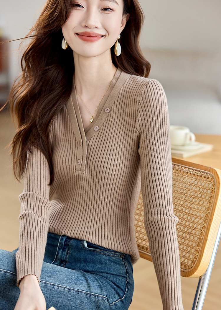 Pit stripe small shirt sweater for women