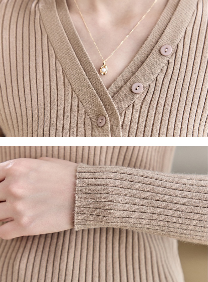 Pit stripe small shirt sweater for women