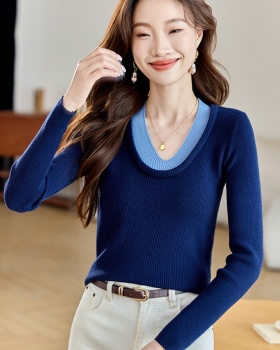 V-neck sweater small shirt for women