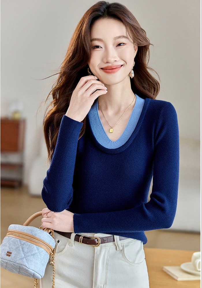 V-neck sweater small shirt for women