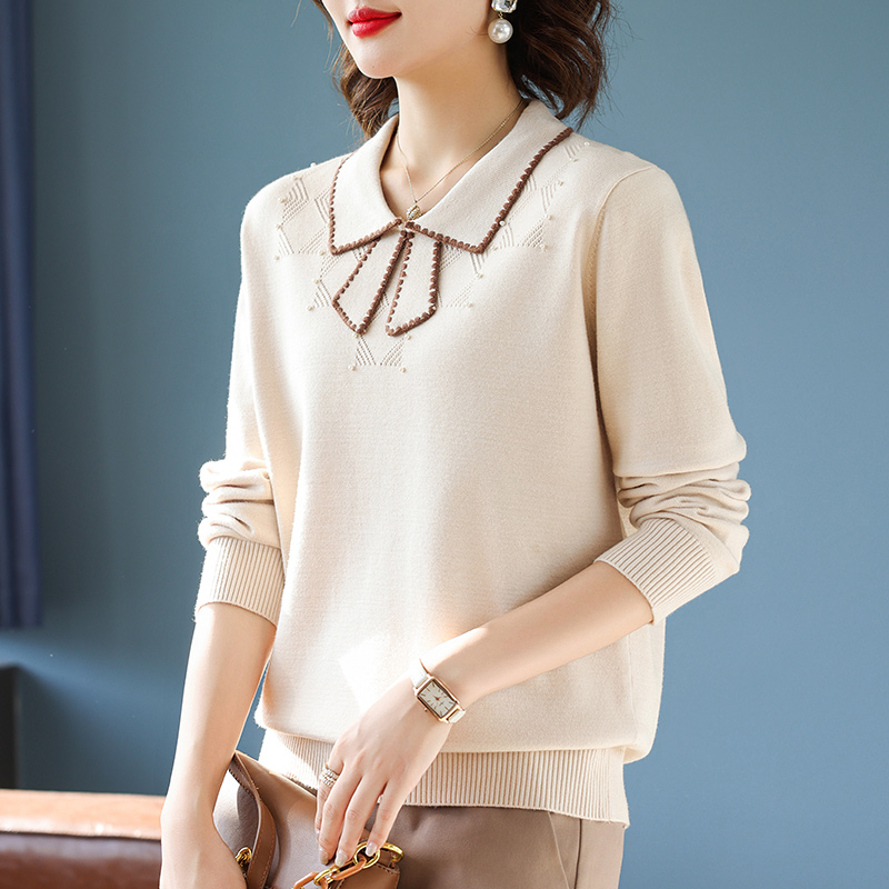 Western style knitted tops large yard bottoming shirt