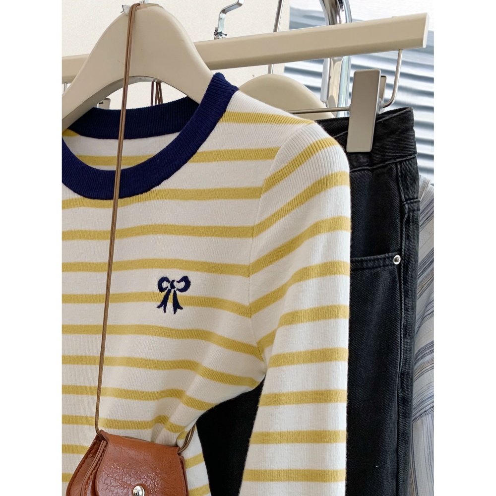 Stripe tops inside the ride sweater for women