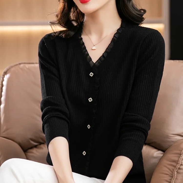 Autumn and winter Western style tops thin sweater