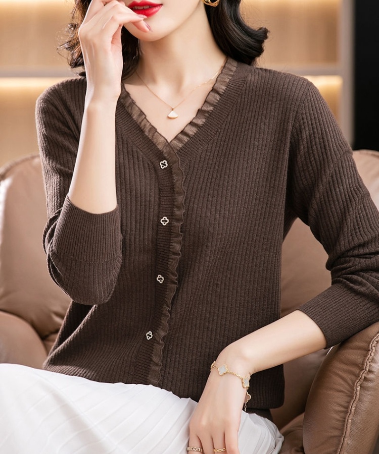 Autumn and winter Western style tops thin sweater