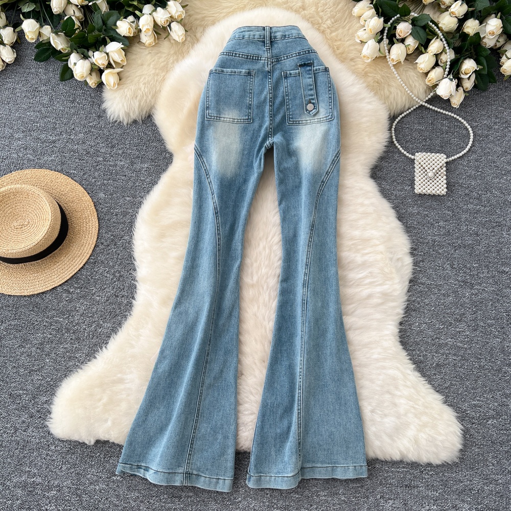 Lace jeans micro speaker long pants for women